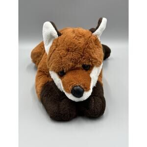 FAO Schwarz Fox Plush Laying Down Realistic 16” Stuffed Animal